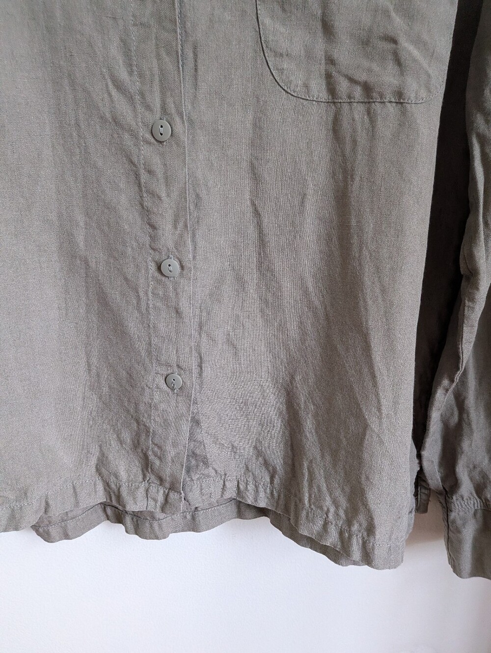 PARACHUTE Beige Linen Oversized Minimalist Contemporary Button-Up Shirt Small - Picture 4 of 12